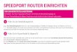 SPEEDPORT ROUTER EINRICHTEN - Deutsche Telekom · port Router erfolgreich ein gerichtet und können nun telefonieren und surfen. Um MagentaTV einzurichten, starten Sie direkt auf