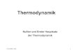 Nullter und Erster Hauptsatz der Thermodynamik · 2006. 5. 17. · 17.05.2006 13:04 3 Nullter Hauptsatz der Thermodynamik Wenn ein System A im thermischen Gleichgewicht mit dem System