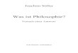 Was ist Philosophie? - Joachim Stillerjoachimstiller.de/download/philosophie_was_ist... · 2020. 9. 8. · ist die, welche aus Zweck erkennt, weshalb jedes zu tun ist, dieser aber