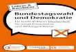 Bundestagswahl und Demokratie - Deutscher Bildungsserver...Der Wahlkampf S.28 sechs im Bundestag vertretenen Parteien S.70 Umrechnung der Sitzverteilung, Überhangmandate S.54 Die