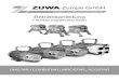 -Zumpe GmbH · ZUWA Impellerpumpen 10 4.2 Laufradmaterialien Standardmäßig sind die ZUWA-Impellerpumpen mit NBR-Laufrädern ausge-stattet. Materialbezeichnung Geeignet für Eigenschaften