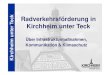 Radverkehrsförderung in Kirchheim unter Teck€¦ · • Erhöhung des Radfahranteils bis 2020 auf 20% • Reduzierung MIV 15/10/5 % nach Beschluss IVK • Schnelles und zügiges