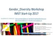 Gender Diversity Workshop IMST Start-Up 2017...IMST Start-Up 2017 Ablaufplan von 13.00 -15.30 Kennenlernen und Orientierung (15 min.) Soziometrie-Übung: Wo stehe ich? (30 min.) Orientierungsimpuls