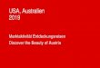 USA, Australien 2019 - austriatourism.com · 2018. 9. 3. · On-Location-Shooting mit Top-US-Fotografen Detaillierte Darstellung auf austria.info/us (4-5 Artikel) Social Videos, Live