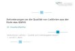 Anforderungen an die Qualität von Leitlinien aus der Sicht des … · 2019. 4. 2. · Anforderungen an die Qualität von Leitlinien aus der Sicht des IQWiG Dr. Claudia Mischke Medizinische