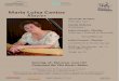 Maria Luisa Cantos Klavier - Musica Española · 2019. 4. 17. · Maria Luisa Cantos, Klavier In Barcelona geboren, begann Maria Luisa Cantos bereits mit drei Jahren mit dem Klavierspiel,