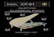 CP-01...2 KLAVIER “CLASSICAL PIANO” CP-01 1. Produktbeschreibung Dieses Klavier ist eine Elektronikvariante des bekannten, klassischen Flügels in Minia-turform. Das Klavier verfügt
