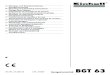 Anleitung BGT 63 - 19012007:Anleitung BGT 63 - 16062003 · PDF file 2020. 4. 23. · Inhaltsverzeichnis 1. Komplettantrieb 2. Explosionszeichnung 3. Ersatzteilliste 4. Technische Daten