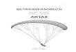 ARTAX · 2015. 3. 17. · Der NOVA ARTAX kann mit einem Fußpedal - Beschleunigungssystem ausgestat-tet werden. Achtung: die Gütesiegeleinstufung kann sich bei einigen Schirmgrößen