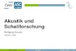 Akustik und Schallforschung - oeaw.ac.at · 2020. 10. 2. · ANSI/ASA S1.1-2013 Standard: (a) Science of sound, including its production, transmission, and effects, including biological