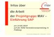 Infos über die Arbeit Projektgruppe MAV – Einführung SAP 