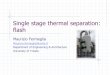 Single stage thermal separation: flash