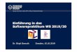 Einführung in das Softwarepraktikum WS 2019/20