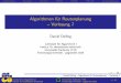 Algorithmen für Routenplanung -- Vorlesung 7