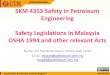 SKM 4353 Safety in Petroleum Engineering Safety