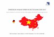 CHINESISCHE AKQUISITIONEN IN DEUTSCHLAND 2005-2017