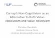 Carnap’s Non-Cognitivism as an Alternative to Both Value 