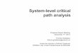System-level critical path analysis